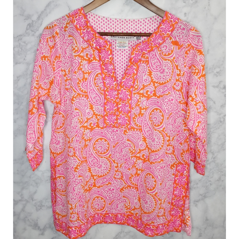 Gretchen Scott Parsely Floral Tunic
